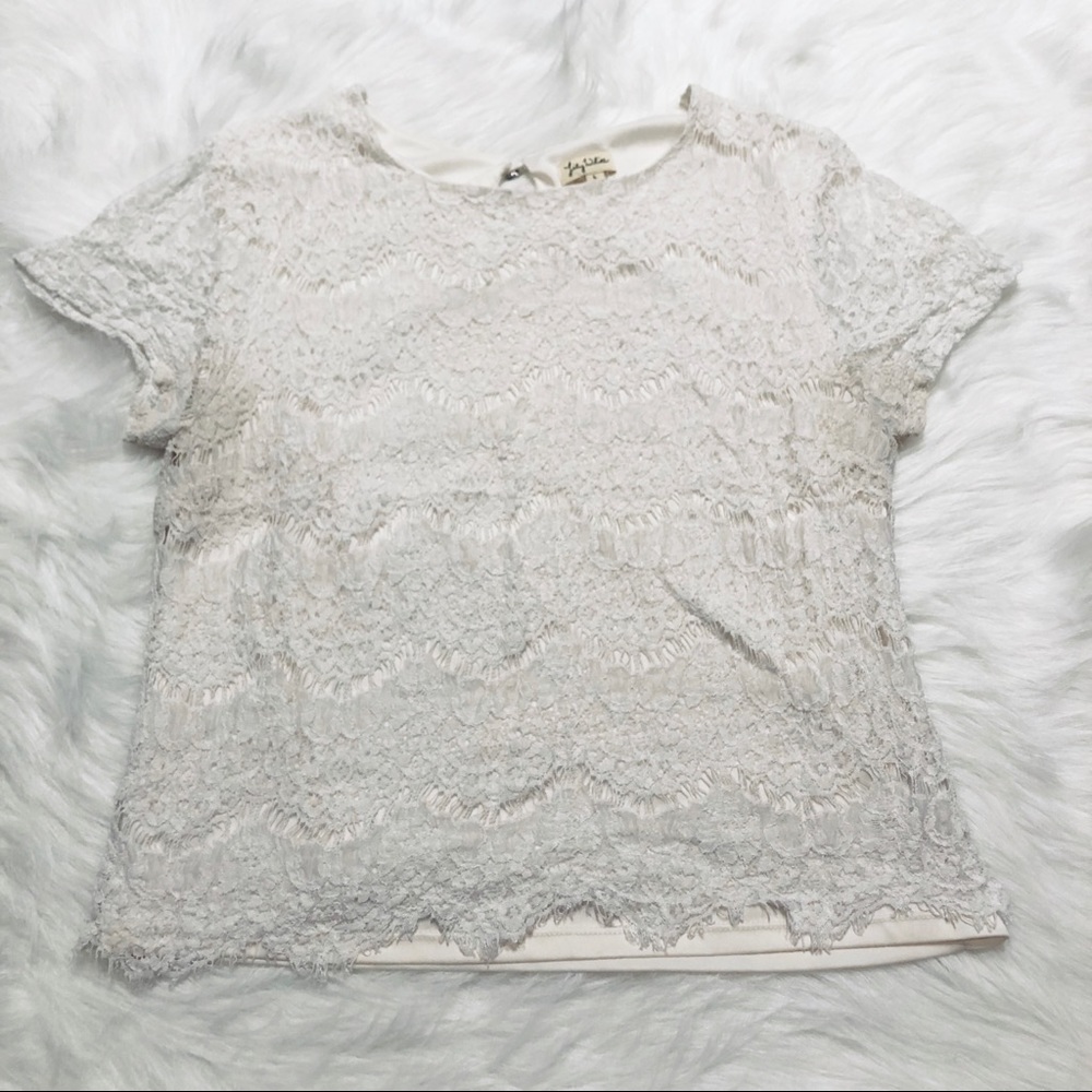 White Lace Crop Top